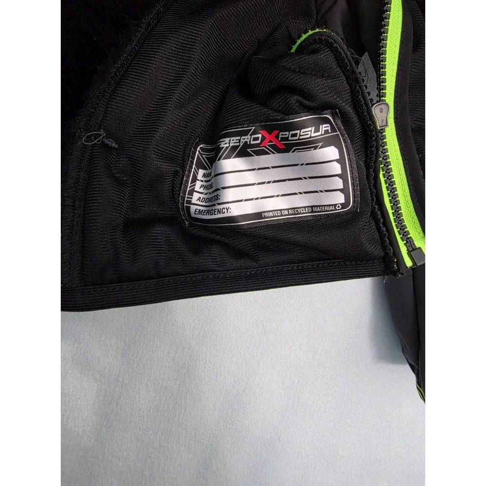 ZeroXposur Jacket Hooded Softshell L 14/16 Black Grey Neon Green Sporty